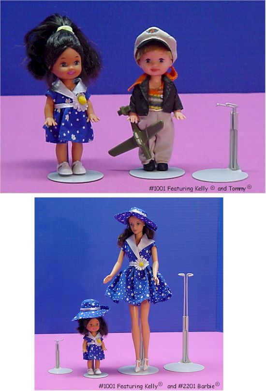 5" tall KELLY,TOMMY,4.5" NANCY A 1 MINI DOLL STAND Kaiser #1090 LAVENDER 3.5" 